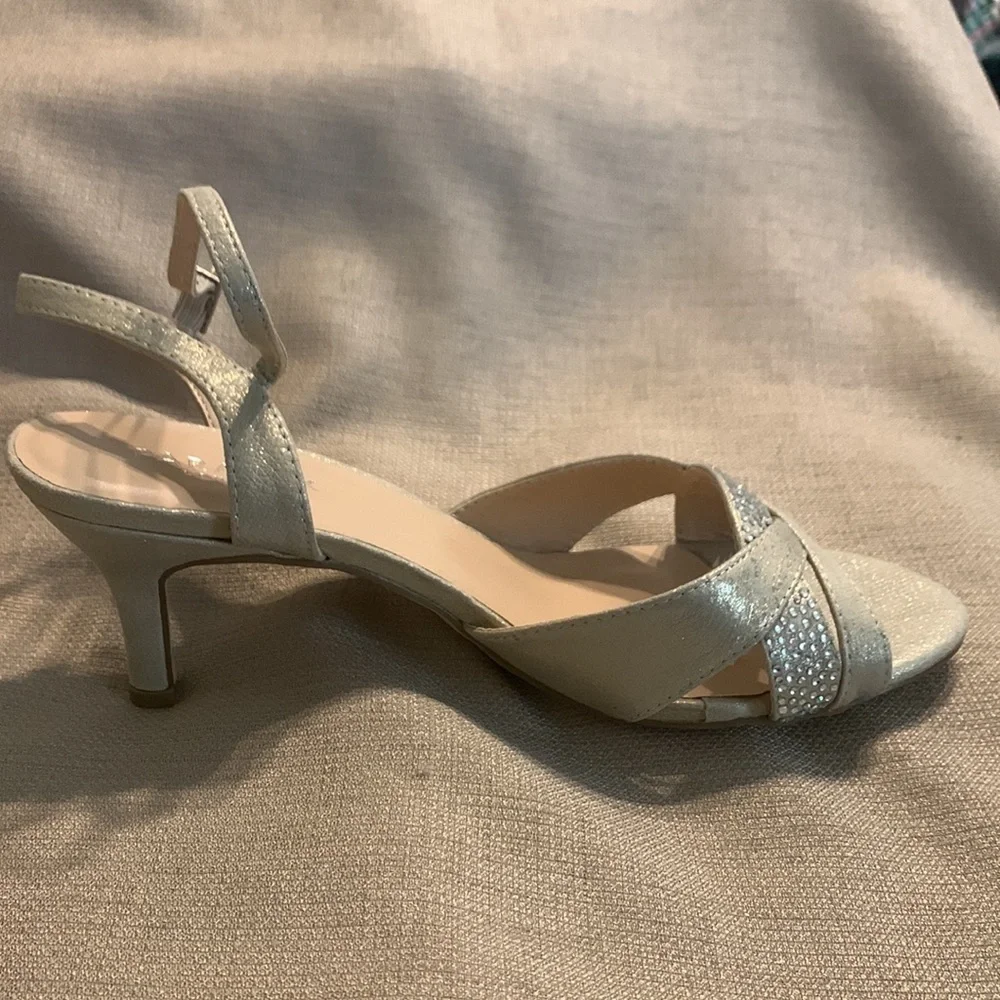 Paradox London Elaine Champagne Glitter Sandals